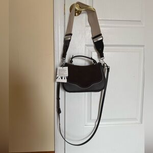 New ZARA leather CROSSBODY BAG